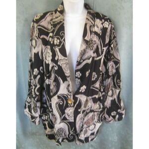 Vintage 80's Kensington Square Size Medium Boyfriend Blazer Floral Print